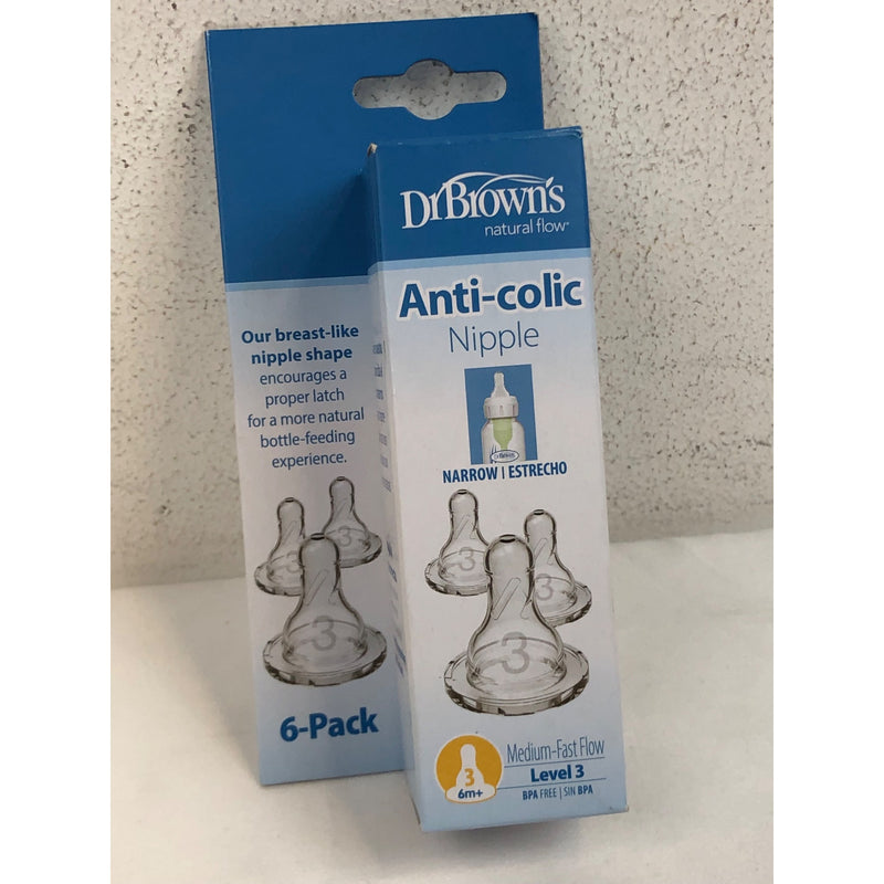Dr. Brown's Natural Flow Level 3, Narrow Baby Bottle Nipple