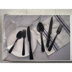 Astercook 25-Pieces Black Silverware Set with Steak Knives, Set  For 4
