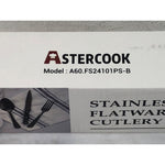 Astercook 25-Pieces Black Silverware Set with Steak Knives, Set  For 4