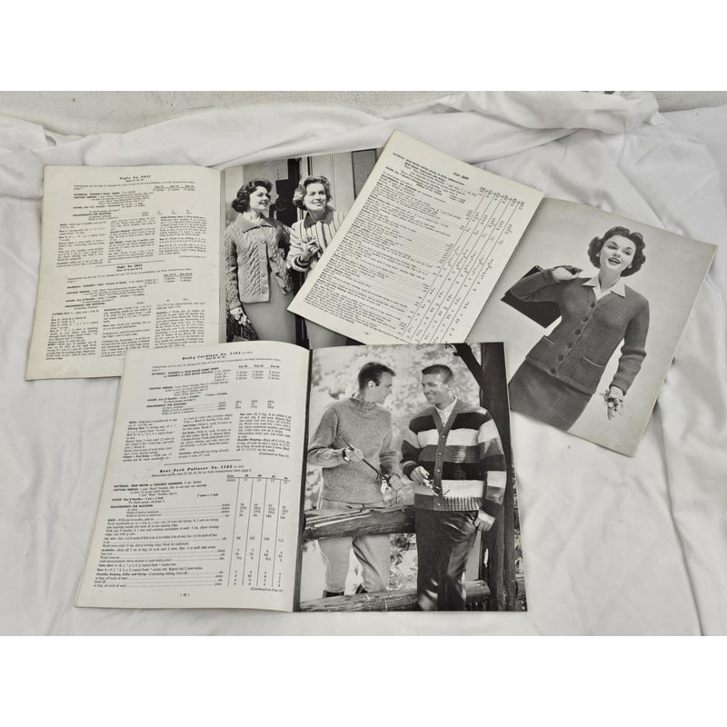 3 Magazine Issues Vintage - Fleisher's/Bear Brand - Knit Cardigan Pattern