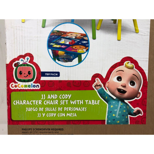 CoComelon Table and 2 Chairs with Storage Set by Delta Children, Toddler
