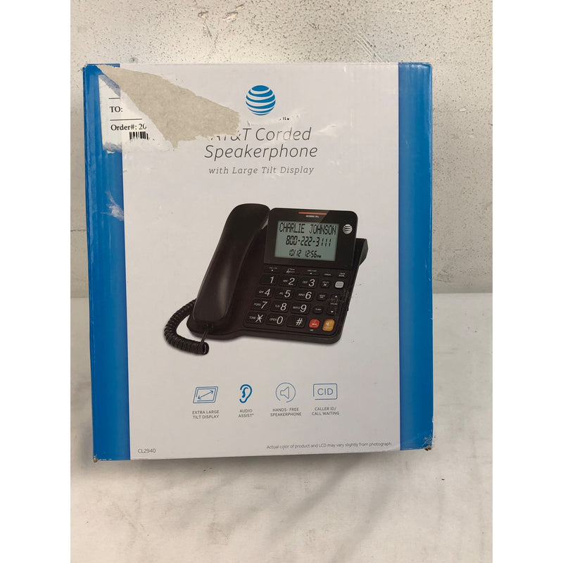 AT&T CL2940 Corded Single Line Speakerphone Caller ID/Call, Large Tilt Display