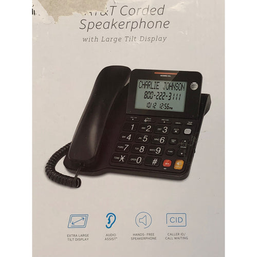 AT&T CL2940 Corded Single Line Speakerphone Caller ID/Call, Large Tilt Display