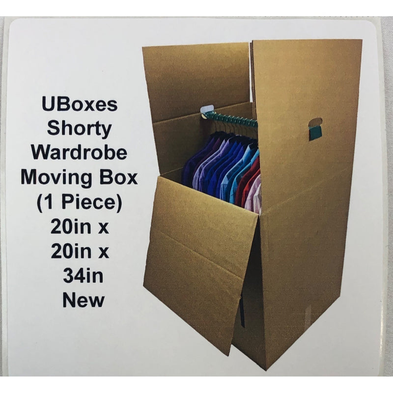 UBoxes Shorty Wardrobe Moving Box (1 Piece) 20in x 20in x 34in
