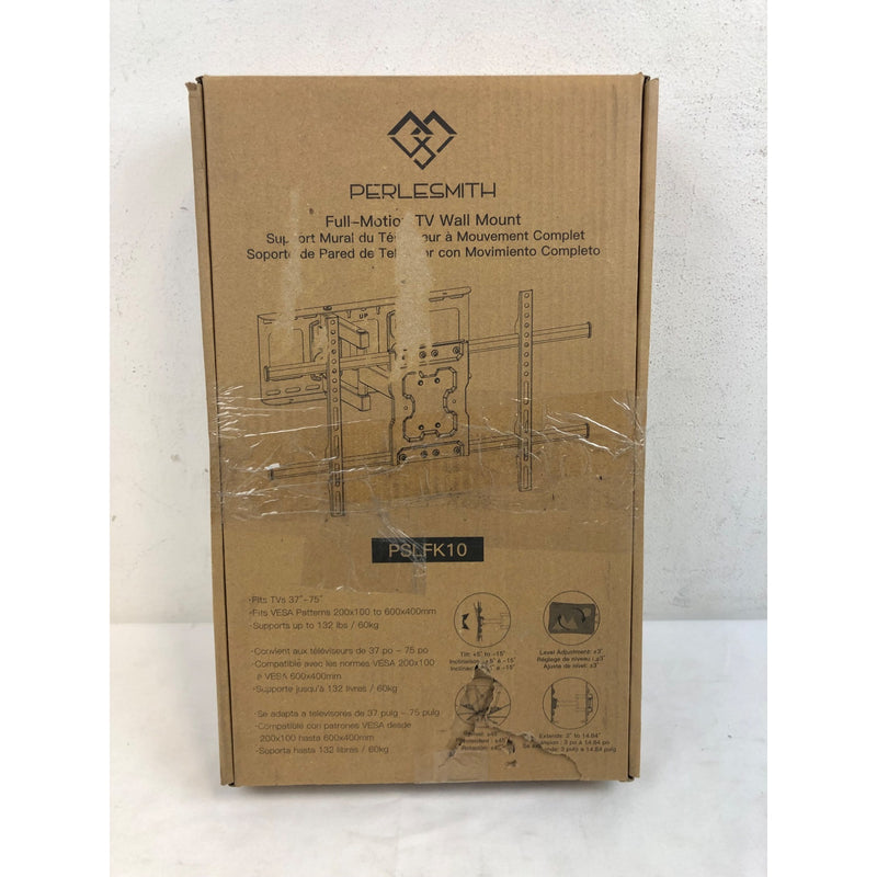 Perlesmith Full Motion TV Wall Mount Bracket for 37 to 75 inch TVs, 132lbs Max