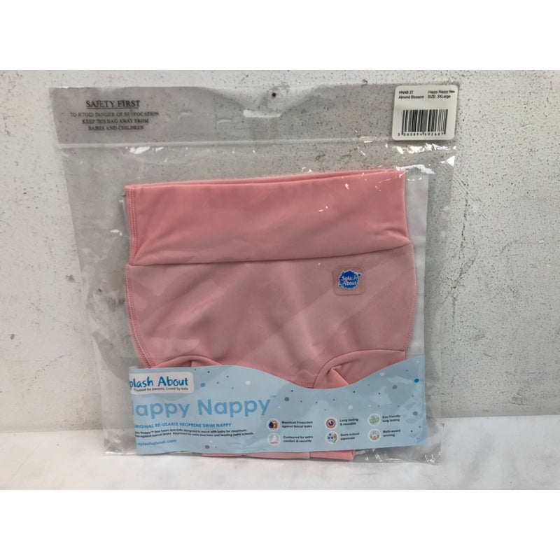 Splash About Girls Happy Nappy Reusable Swim Diaper Almond Blossom, 3-4 Years