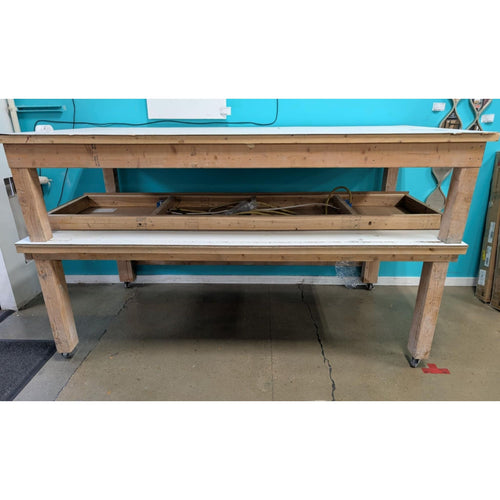 8ftx4ft Solid Wooden Table, 22in Tall