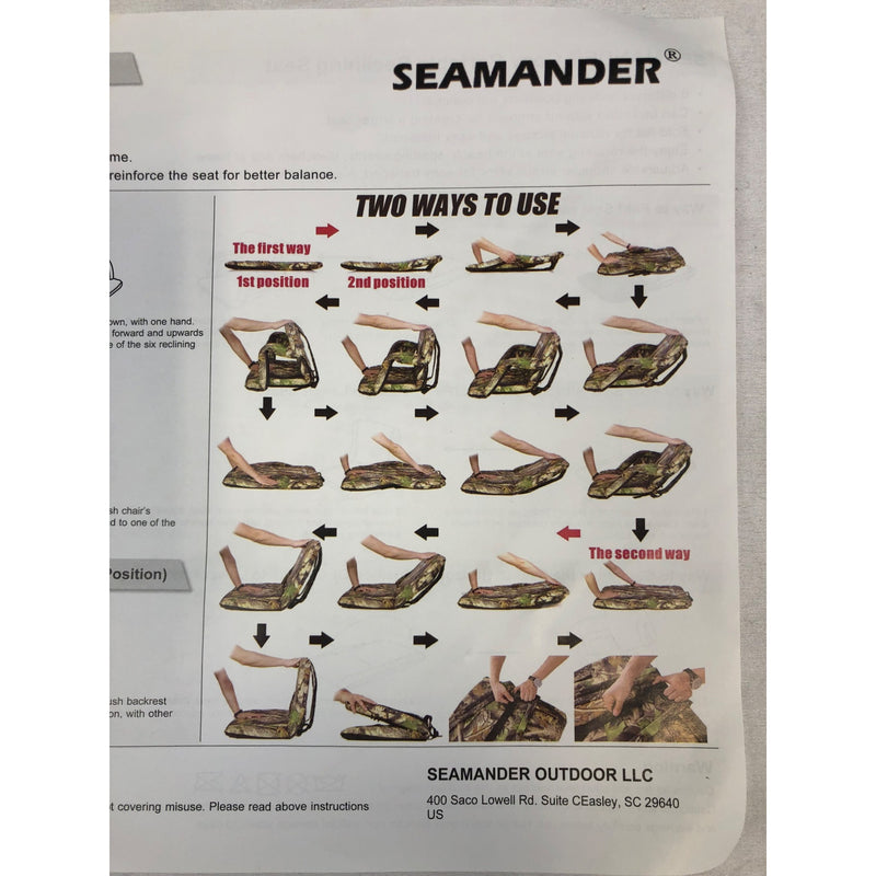 Seamander Large Size Foldable Stadium Seat Chair