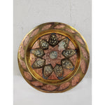 Vintage Brass Handcrafted Artisan Wall Plate - 8 Point Copper & Tin