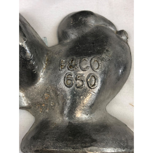 Turkey Thanksgiving 650 Vintage Pewter Ice Cream Mold, Eppelsheimer Broken Hinge