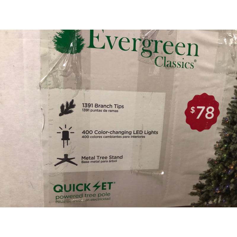 Evergreen Classics 7.5ft Pre-Lit Benton Pine Artificial Christmas Tree