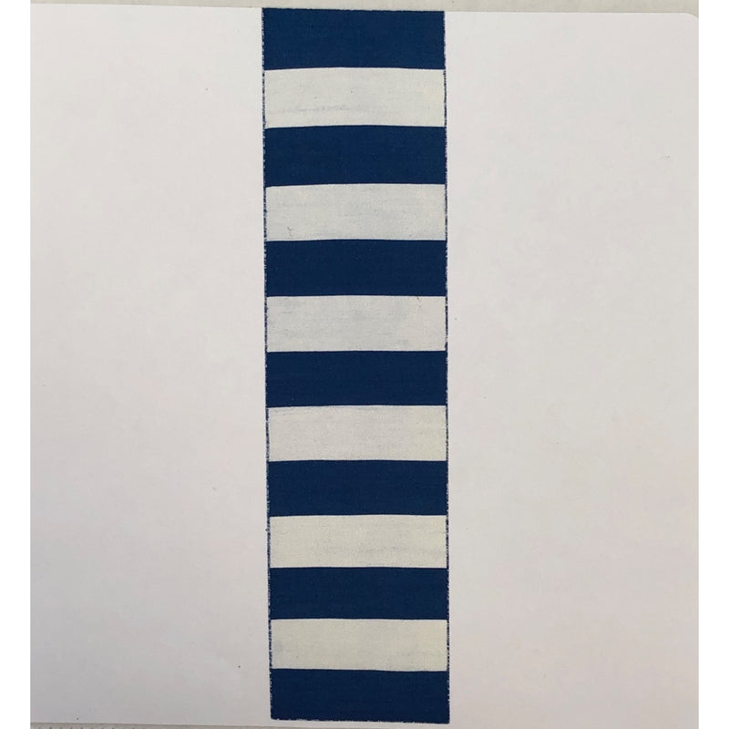 Liora Manne Sorrento Rugby Stripe Indoor/Outdoor Rug, Blue, 2ft x 8ft