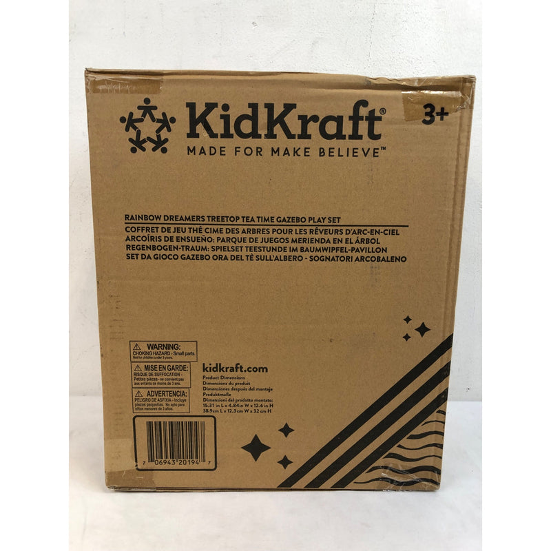 KidKraft Rainbow Dreamers Wooden Treetop Tea Time Gazebo Play Set