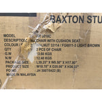 Baxton Studio Abilene Mid-Century Walnut Fabric Dining Chairs, Set of 2