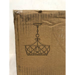 Farmhouse 4-Light Cage Metal Chandelier Black Gold Pendant Lights