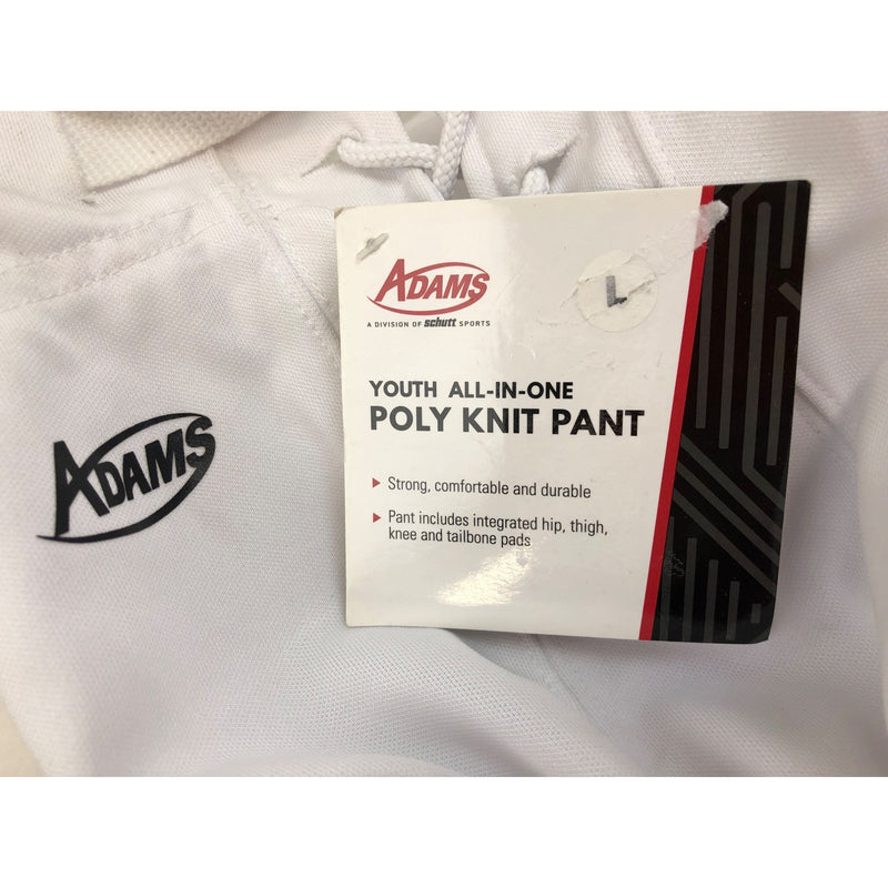 Adams Football Padded Practice Pant, White, Youth Large