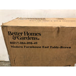 Better Homes and Gardens Granary Modern Farmhouse End Table, Brown