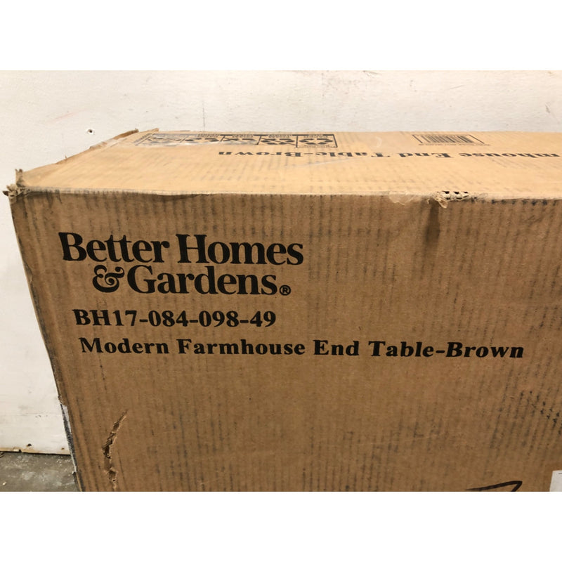 Better Homes and Gardens Granary Modern Farmhouse End Table, Brown