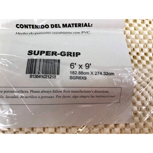 Super Grip Non Slip Rug Pad by Slip-Stop - Ivory, 6ft x 9ft