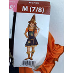 Fun World Scarecrow Multi-Color Halloween Costume Set, Girls, Med 7/8