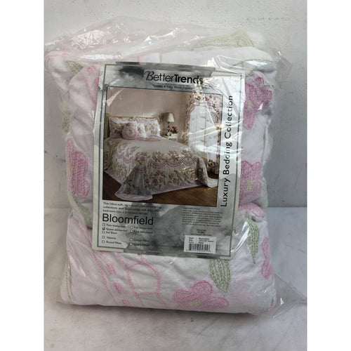 Queen, Better Trends Bloomfield Floral Tufted Chenille Cotton Bedspread