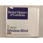 Better Homes and Gardens 2-inch Cordless Faux Wood Blinds, White, 27 x 64in