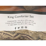 King, Bordeaux Crimson 4 Piece Comforter Set