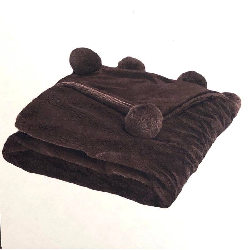 SAFAVIEH Dalson Pom Pom 50 x 60-inch Throw Blanket Brown