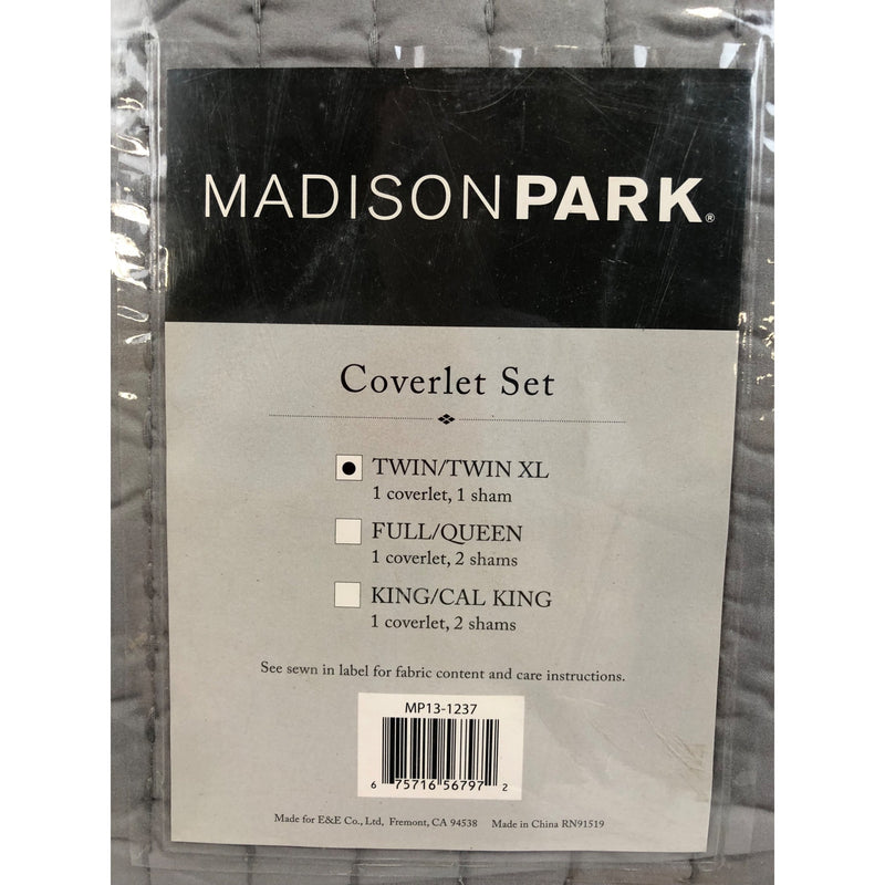 Madison Park Twin/Twin XL Keaton 2-Piece Quilt Set, Grey