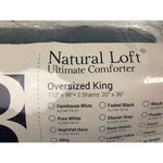 King, Natural Loft Oversized Comforter Set - Smoke Blue