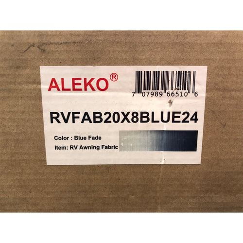 Aleko Retractable Awning Fabric Replacement, 20ftx8ft, Blue Fade