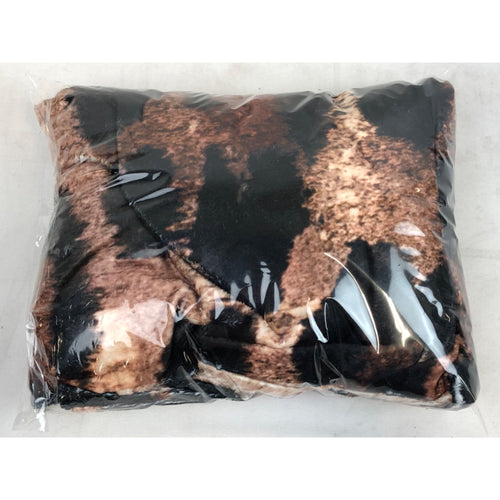 Brown Leopard Throw Blanket, Cheetah Print Blanket, Twin Flannel, 60in x 80in