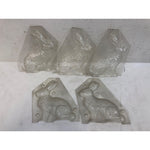 Tomric Plastics Hard Plastic Assorted Bunny Molds