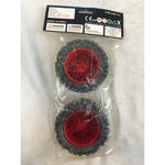 4WD Tires, 2 pack, 12mm Hex, 3.6in Tire, 2.35in Rim, Red