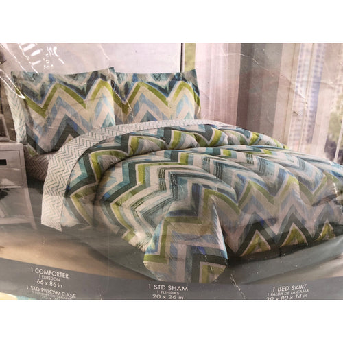 Twin XL, Conner Chevron Bed in a Bag, 6 Pc Set