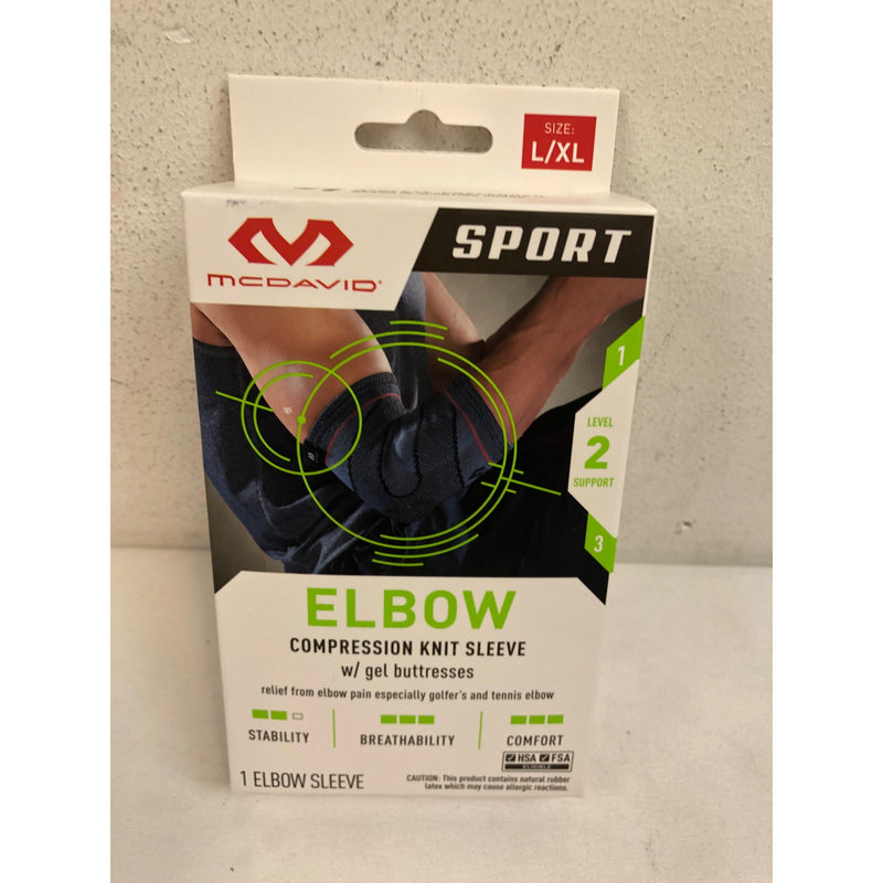 McDavid Elbow Compression Knit Sleeve W/Gel Buttress L/XL