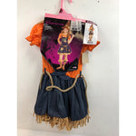 Fun World Scarecrow Multi-Color Halloween Costume Set, Girls, 6/6X