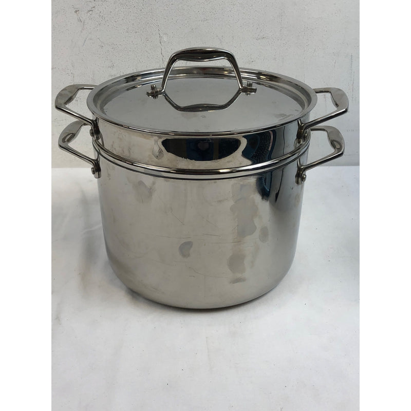 3 pc Kirkland 8 quart Stock Pot with Pasta Insert Strainer and Lid