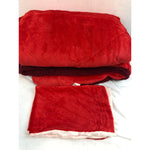 Twin, Sherpa Fleece Kids Comforter Set, One Pillow Case and Comforter, Red