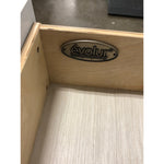 Evolur Art Deco Double Dresser Loft 3 Drawer Chest, White