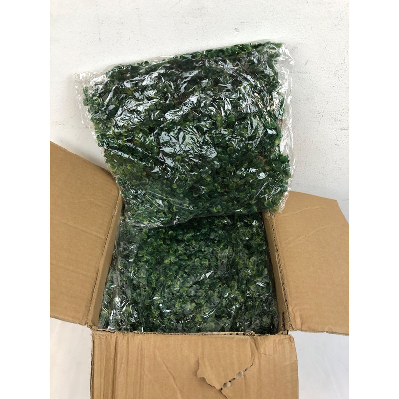 Mainstays 10 x 10 Green Artificial Decorative Boxwood Plant Mat, Set of 12