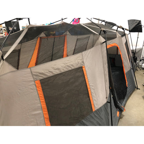 Ozark Trail 20 x 10 Dark Rest Instant Cabin Tent, Sleeps 12, Orange