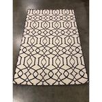 Linon Salonika Irongate Reversible Woven Wool 5ftx8ft Rug in Purple