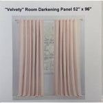 Pink, Lauren Ralph Lauren Velvety Back Tab/Rod Pocket Curtain Panel, 52in x 96in
