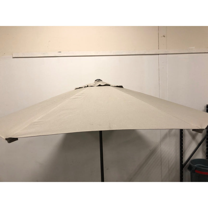Brown, Sunvilla 10ft Round Solar LED Market Umbrella