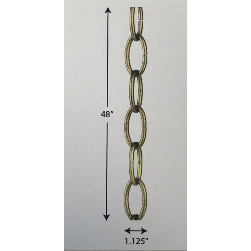 48-Inch Distressed Brass Accessory Chain