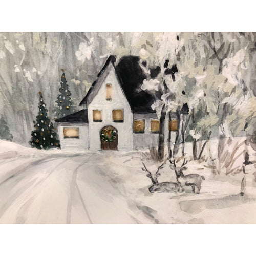 Christmas Lane - Gallery Wrapped Canvas, 48in x 32in