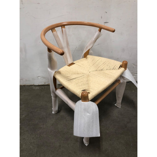 Poly and Bark Weave Chair - Solid Wood Frame