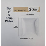 MALACASA Carina 20 Oz. 6-piece Soup Plates