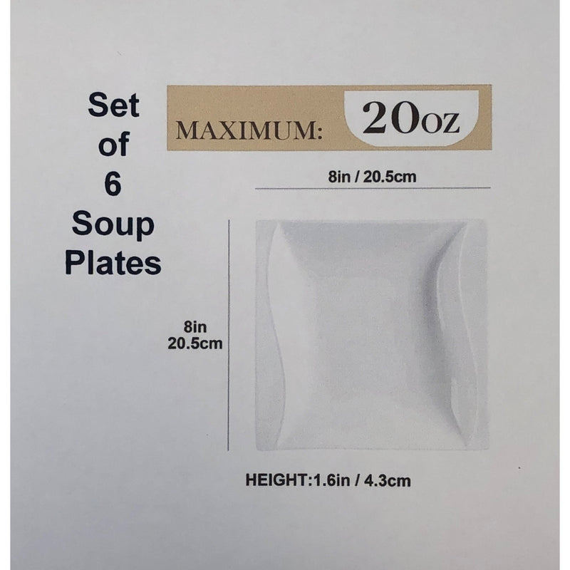 MALACASA Carina 20 Oz. 6-piece Soup Plates